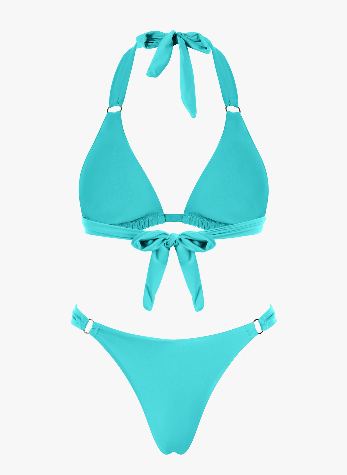 Halter Neck Triangle Two Piece Bikini Set