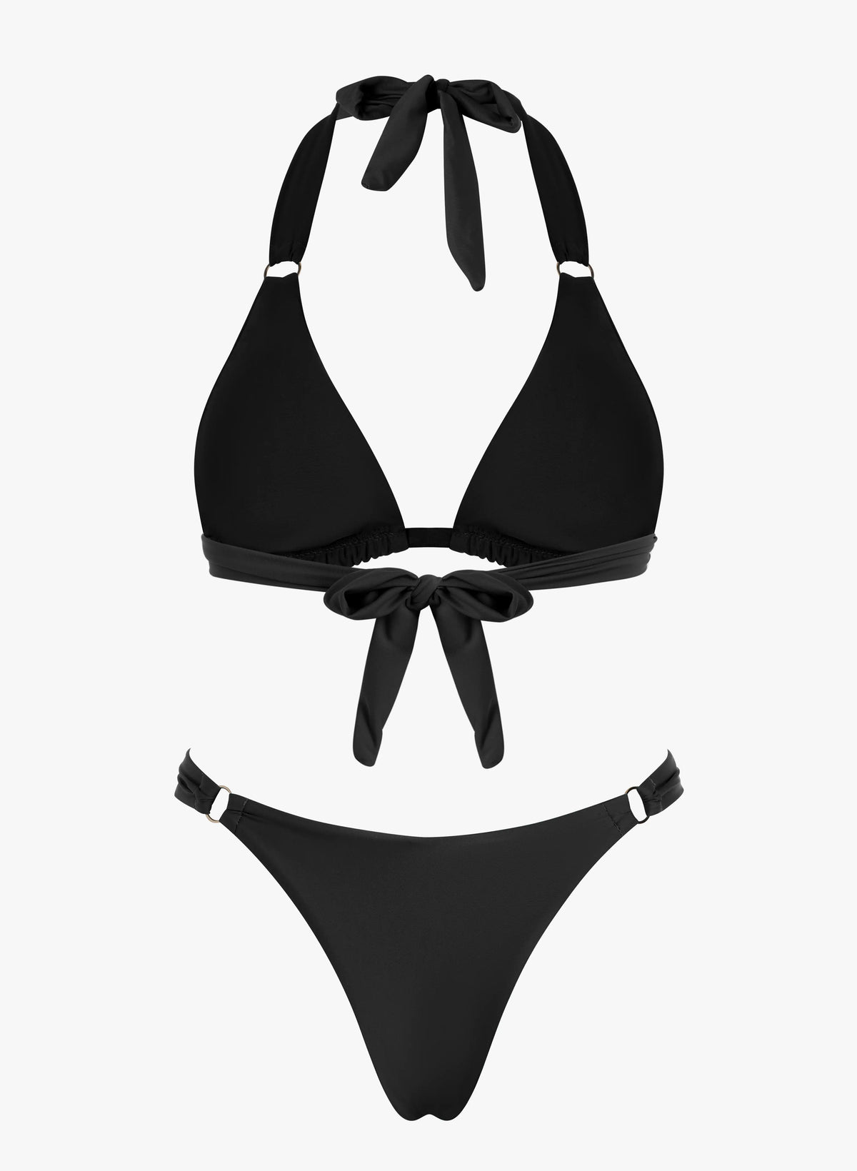 Halter Neck Triangle Two Piece Bikini Set