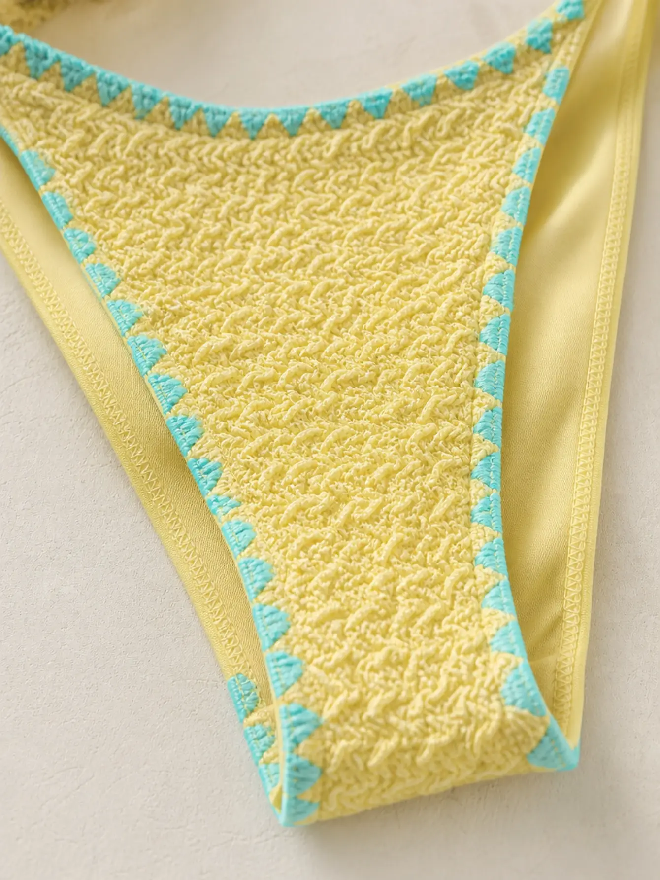 Halter Tied Yellow Cute Separate Bikini Swimwear