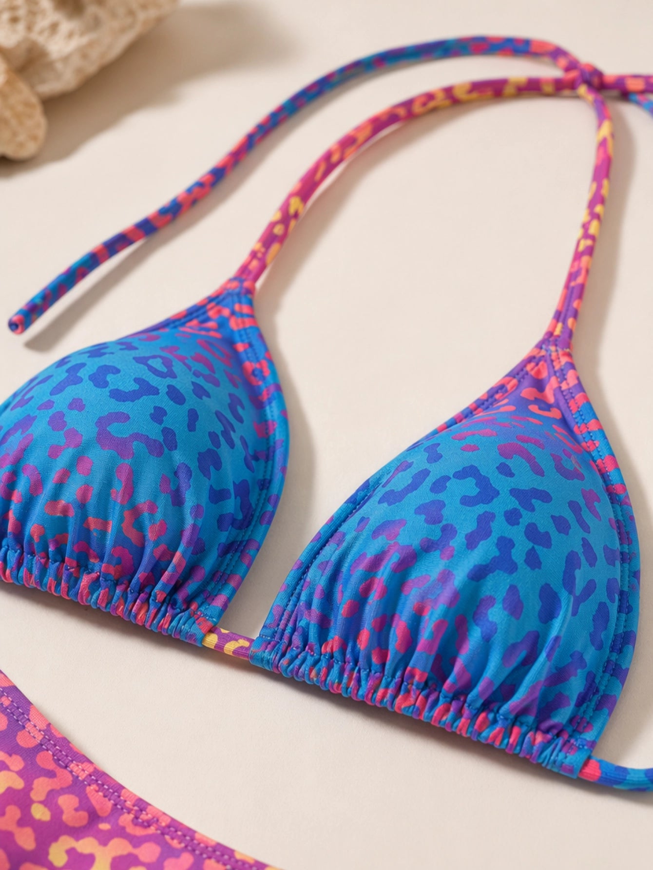 Leopard Print Halter Neck High Cut 2-Piece Bikini Swimwear– Beacheers
