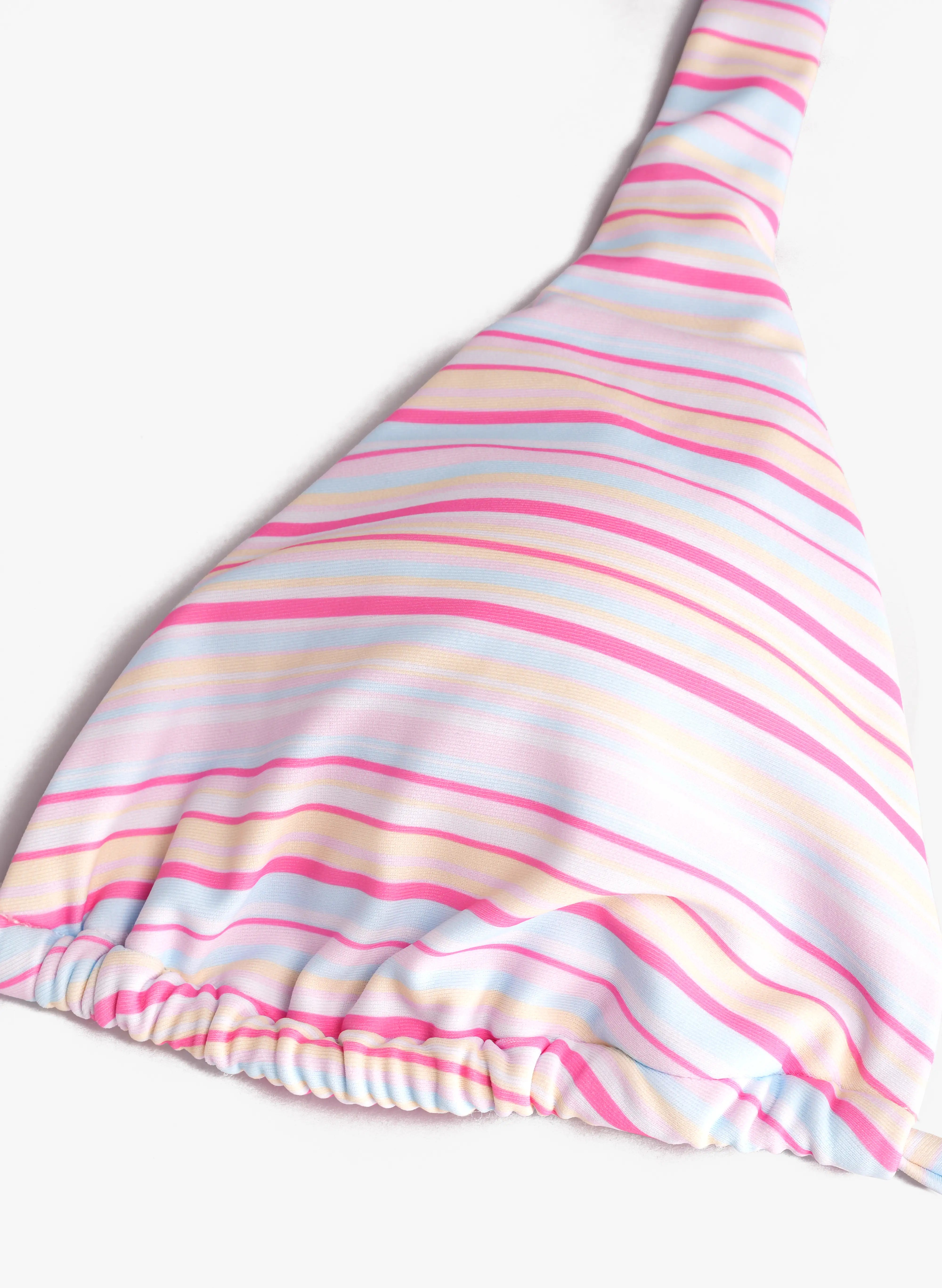 Lola Striped Halter Bikini Set - Rainbow
