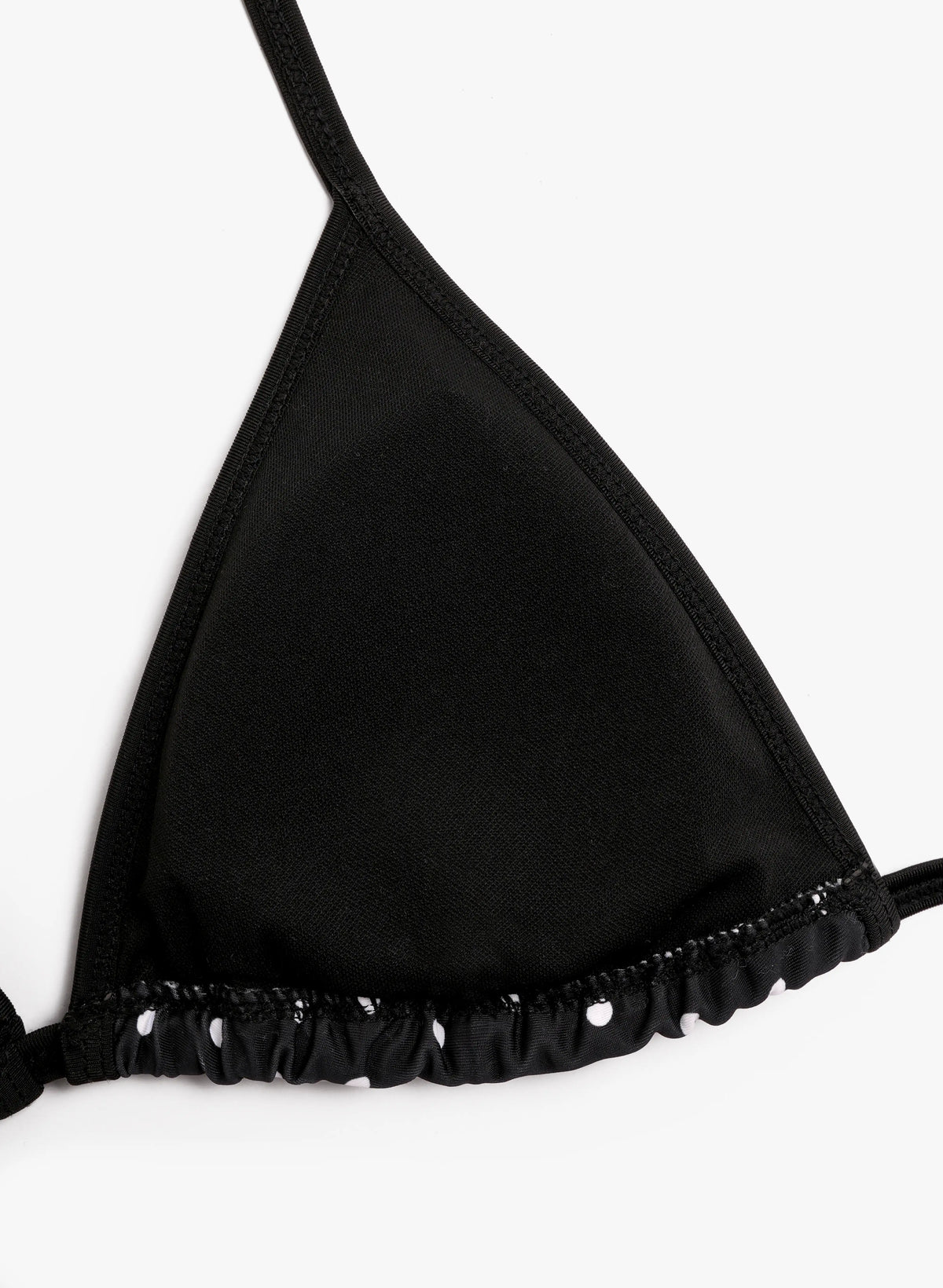 Malibu Polka Dot Triangle Bikini Skirt Set - Black