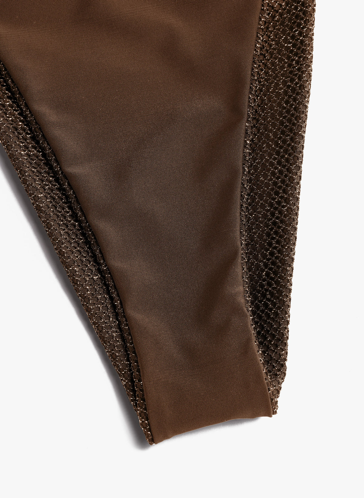 Mallorca Crinkle Beaded Triangle Bikini Set - Brown