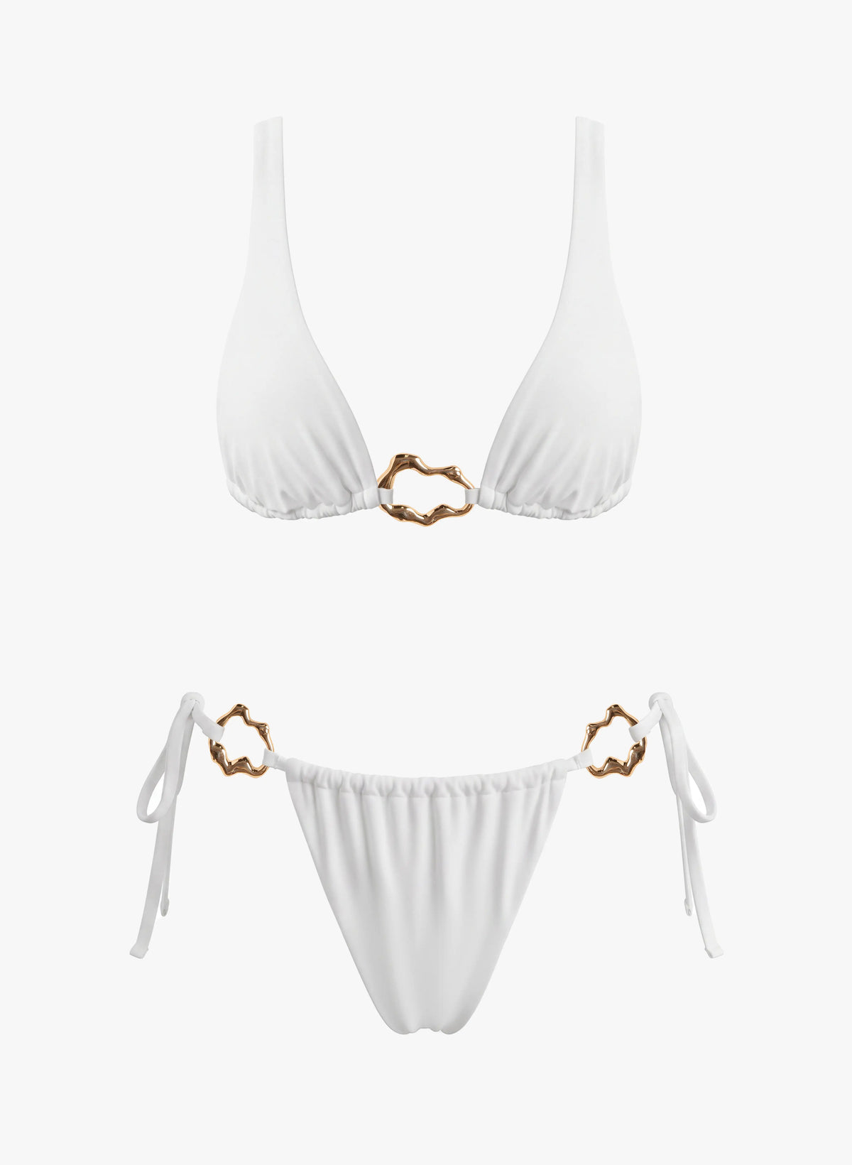 Metal Ring Triangle Two-Piece Bikini Set | Beacheers