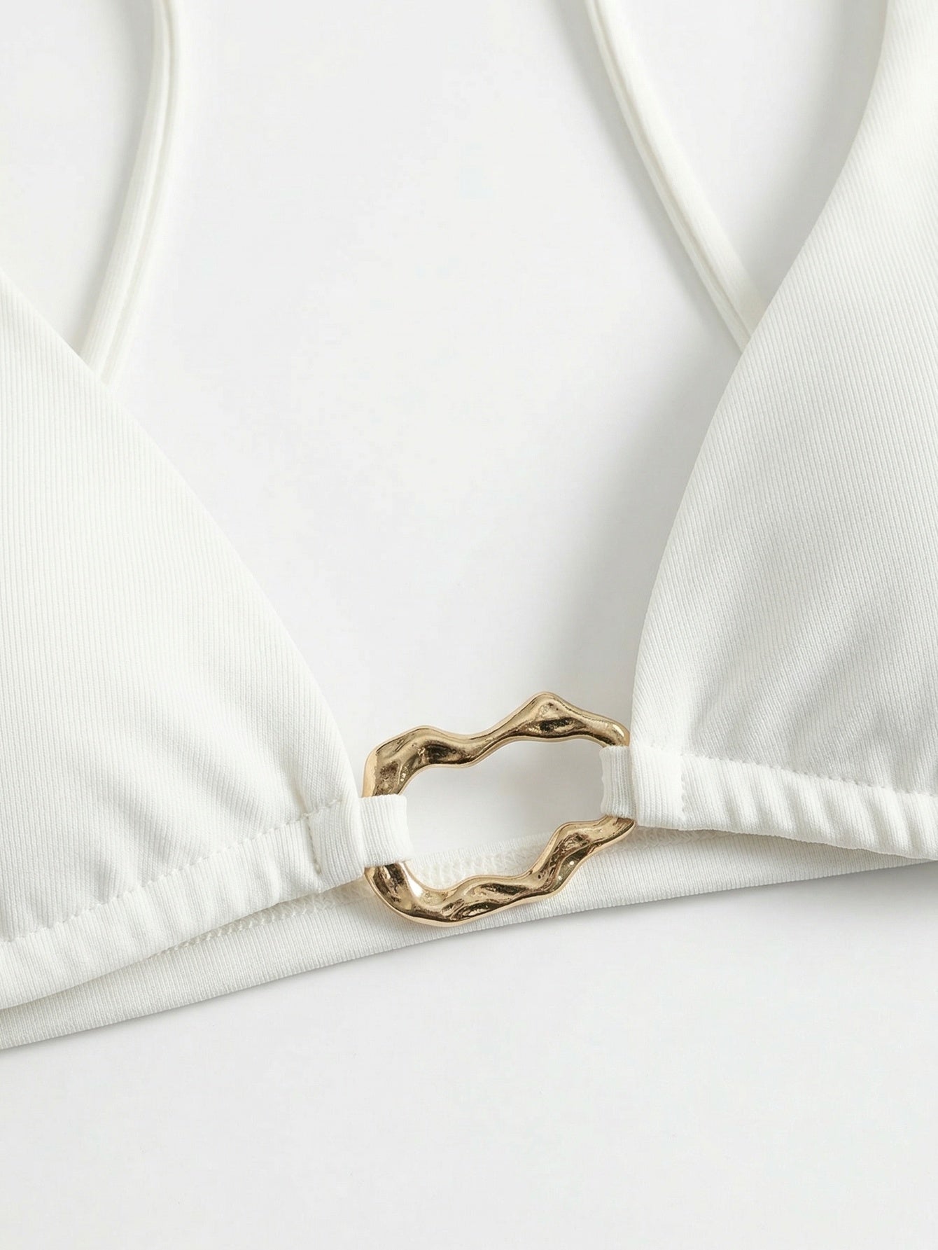 Metal Ring Triangle Two-Piece Bikini Set | Beacheers