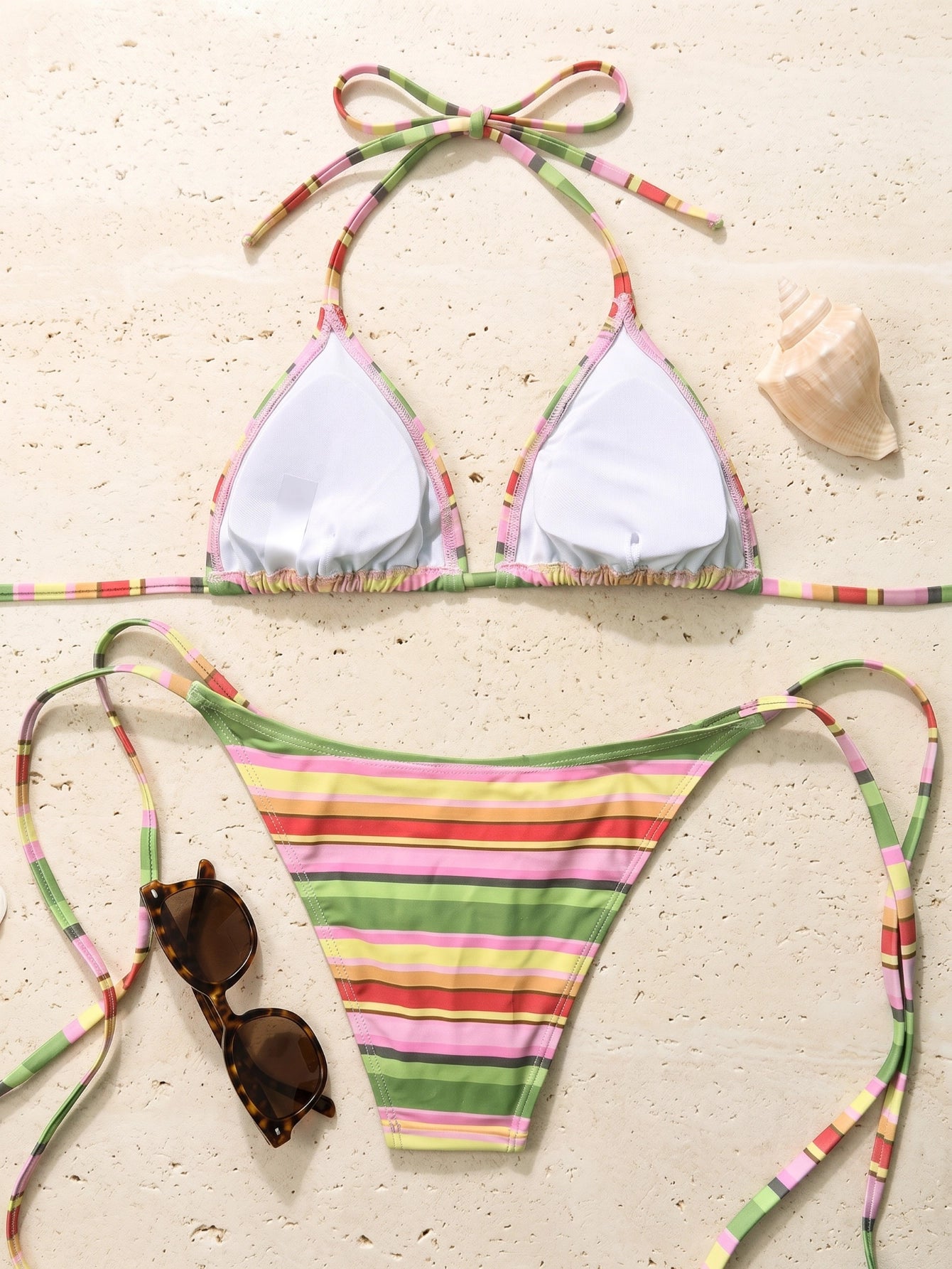 pink-green-striped-triangle-bikini-set– Beacheers