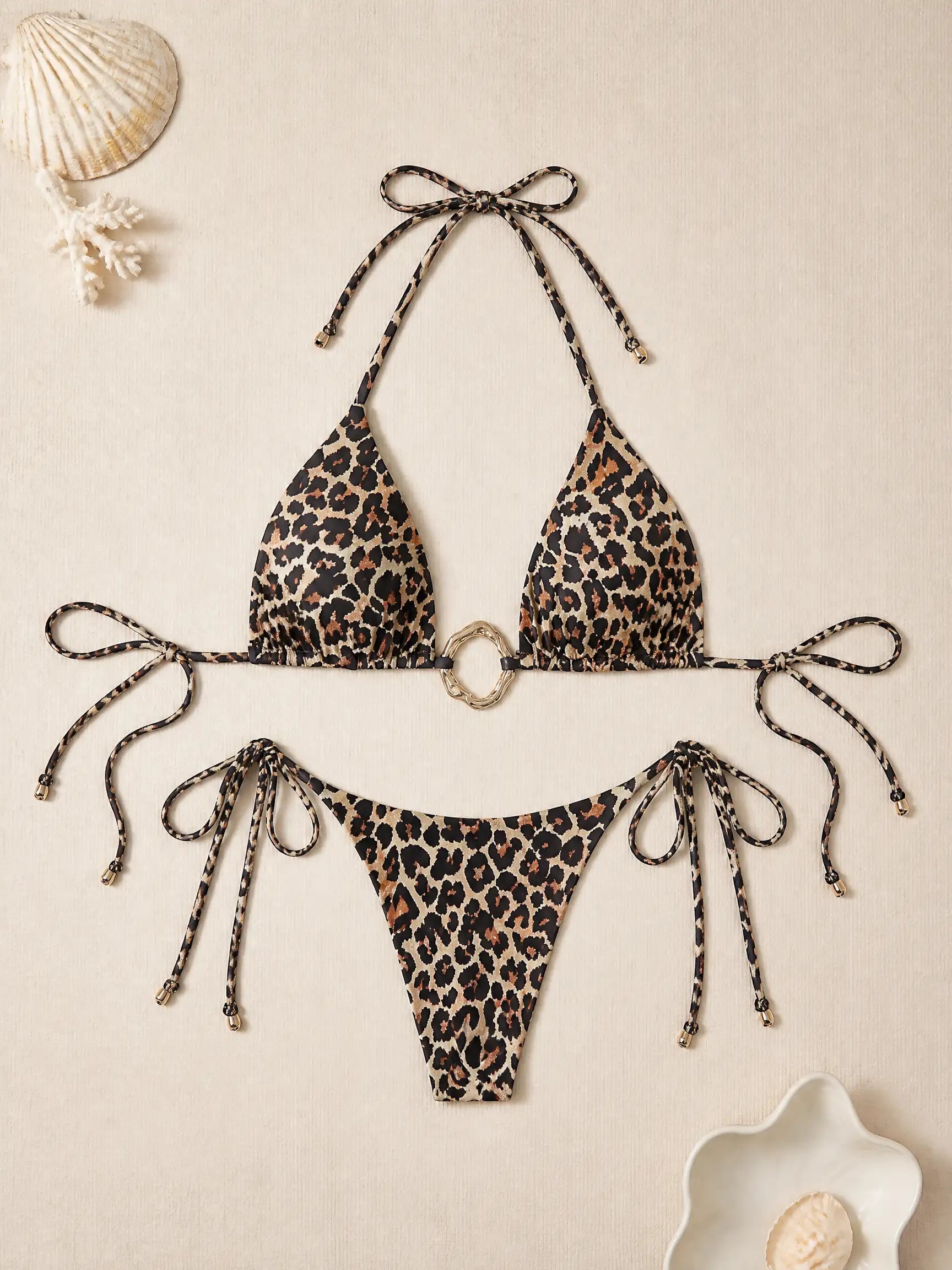 Polka Dot Bikini Set with Shorts 3 Piece Swimsuit