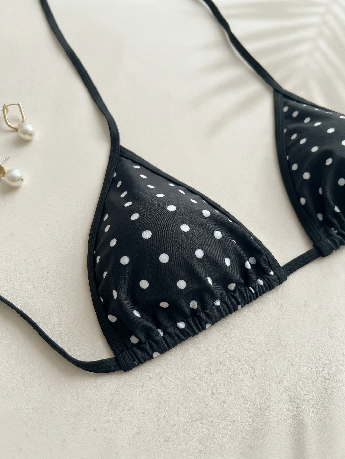 Polka Dot Print 2 Piece Swimsuit-Brown | Beacheers
