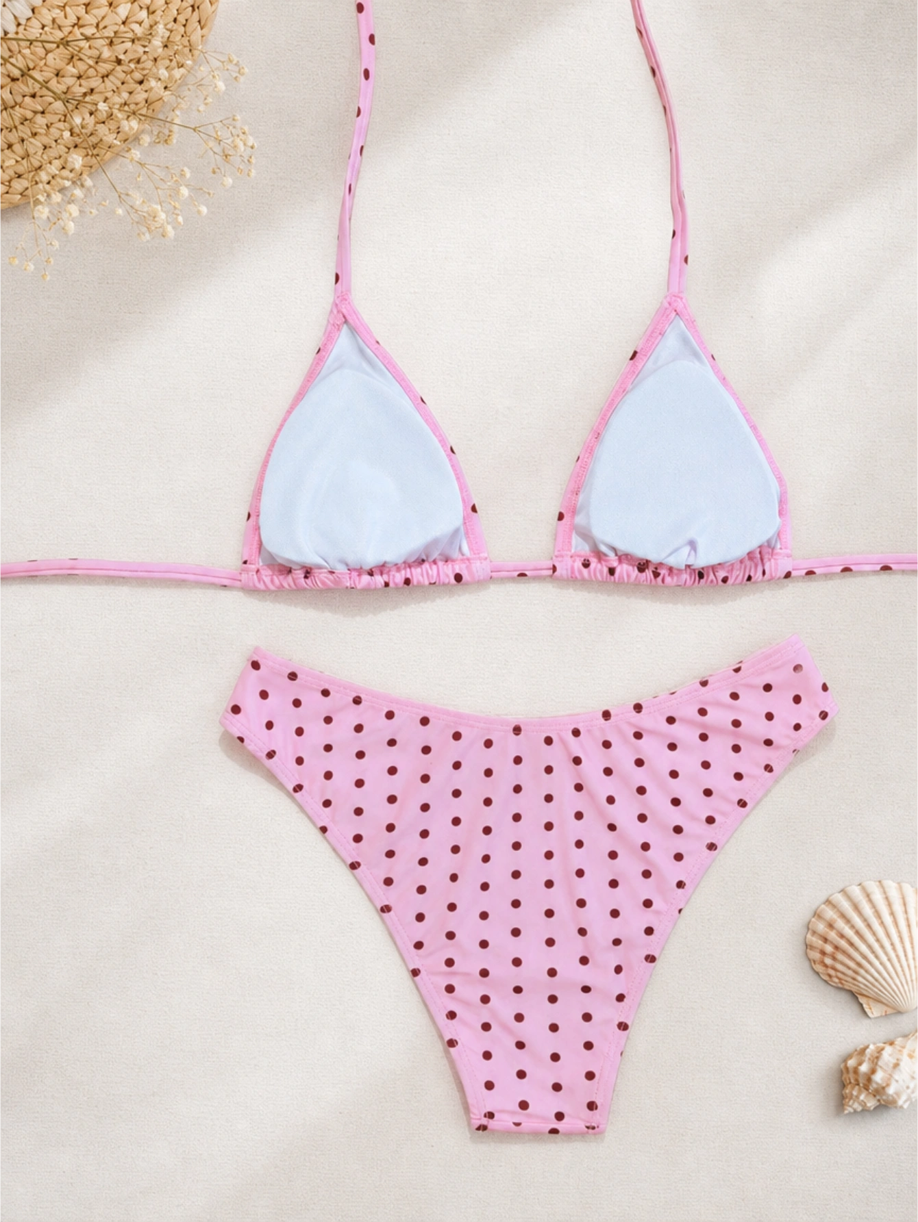 Print Sweet Cute Side High Cut Swim Shorts 2-Piece Bikini Swimwear