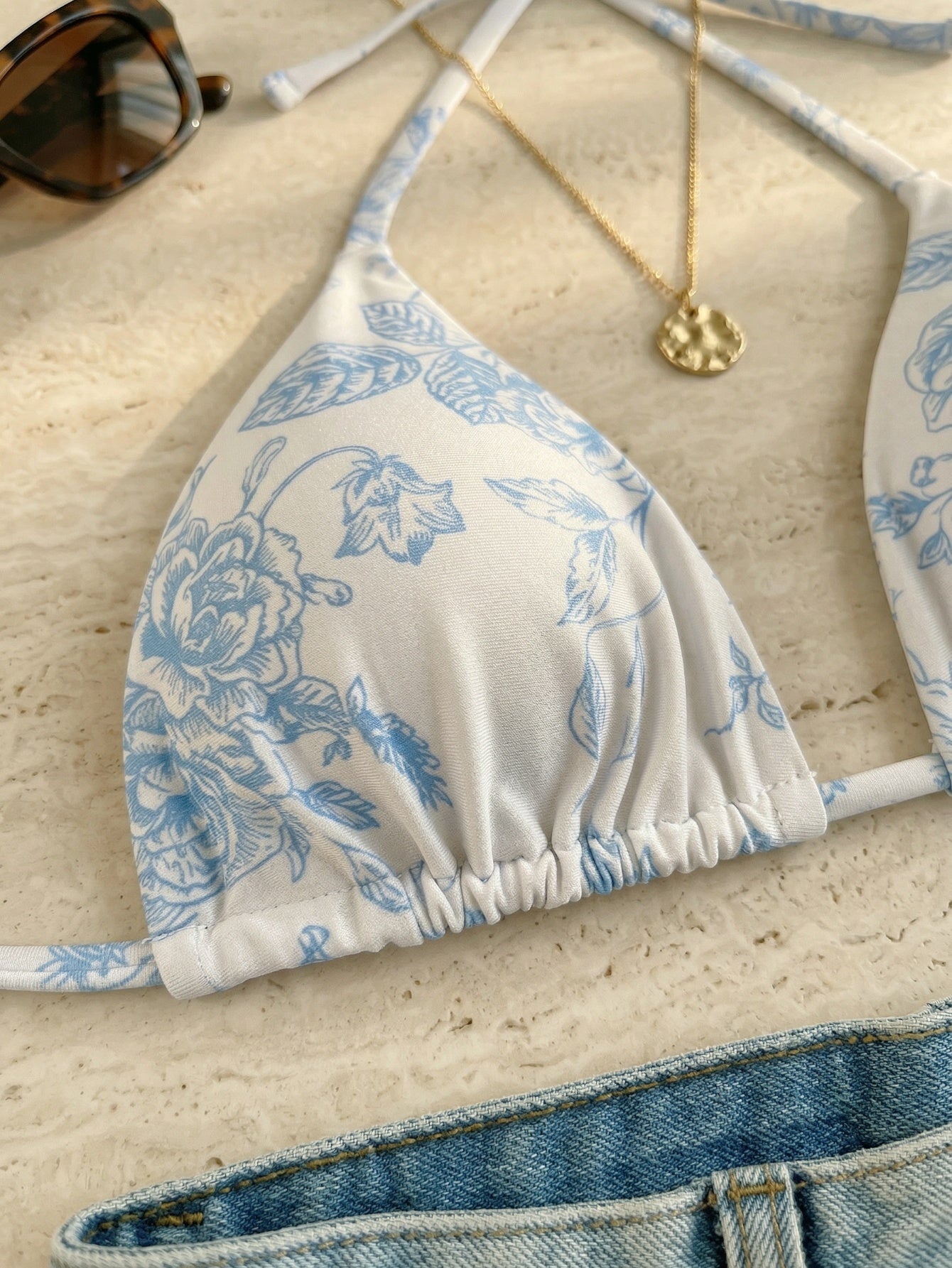 Printed bikini swimsuit set|Beacheers