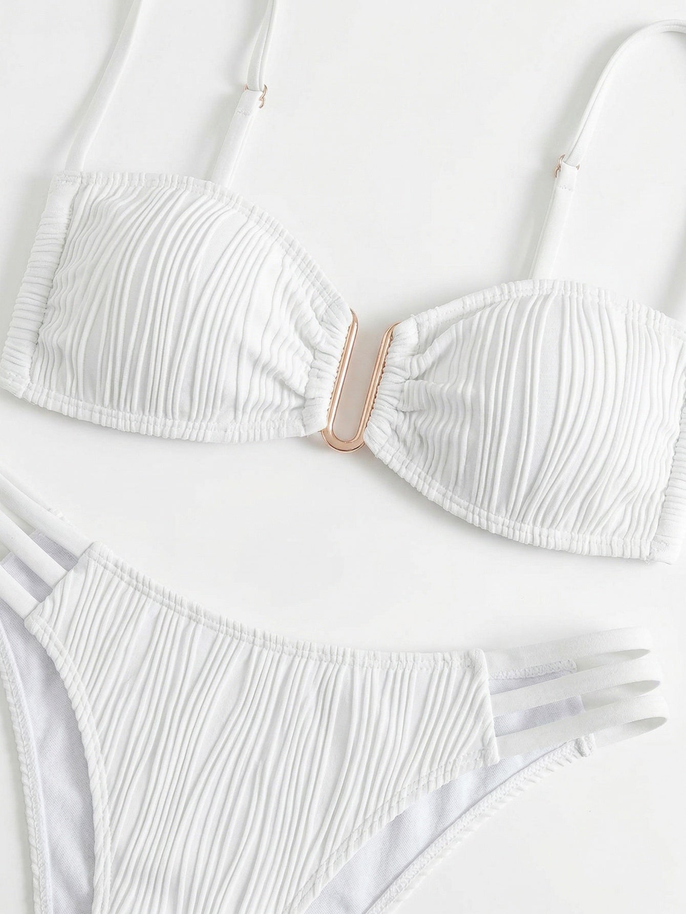 Ruched Hollow-Out Sexy Two Piece Bikini Set | Beacheers
