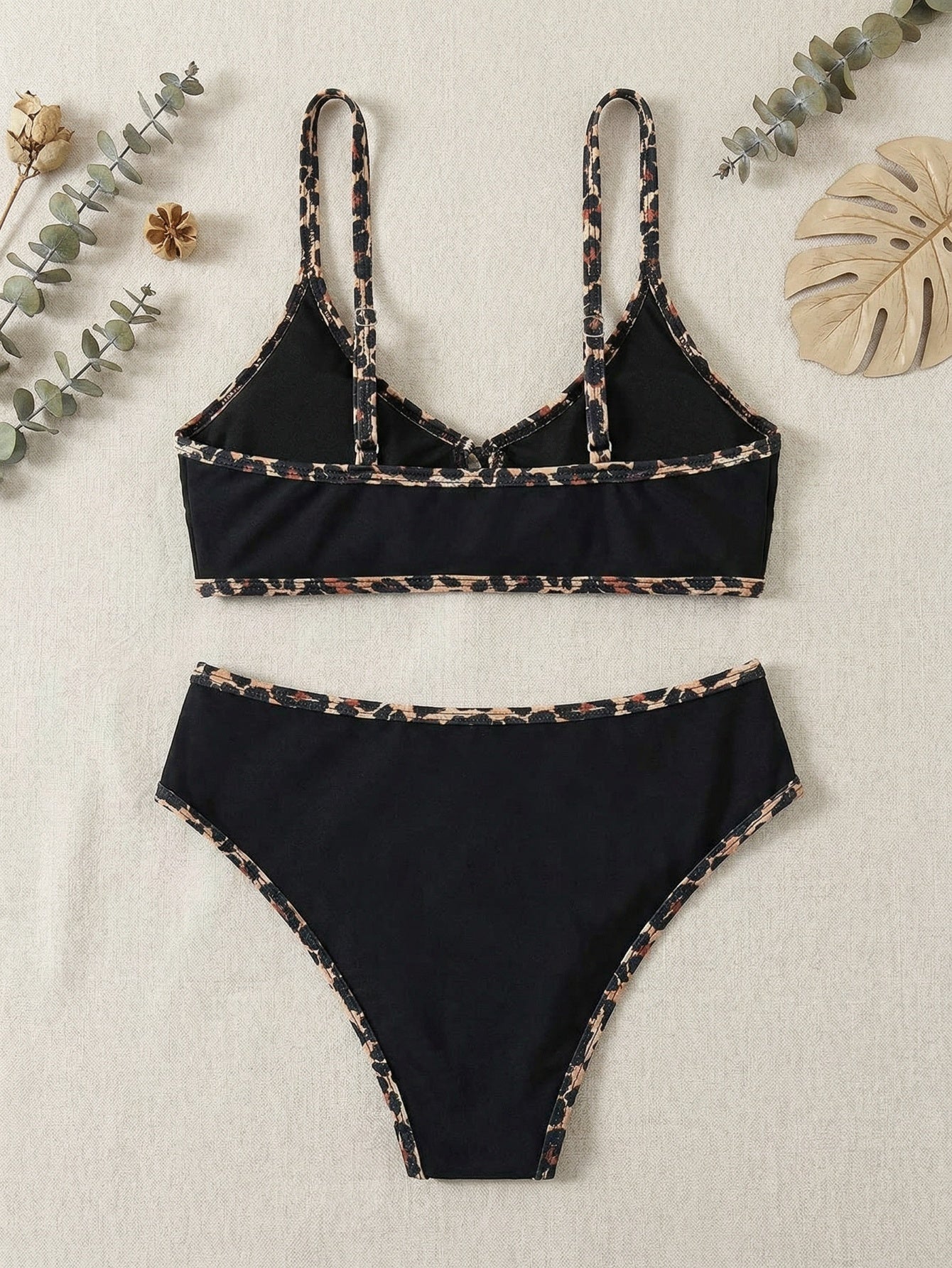 Sexy Leopard Trim 2 Piece Bikini Set | Beacheers