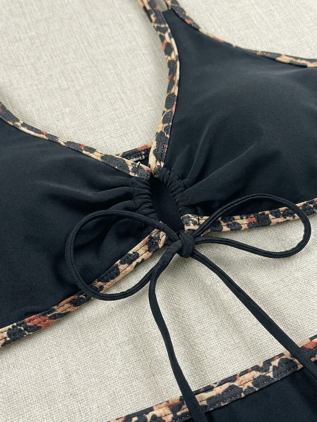 Sexy Leopard Trim 2 Piece Bikini Set | Beacheers