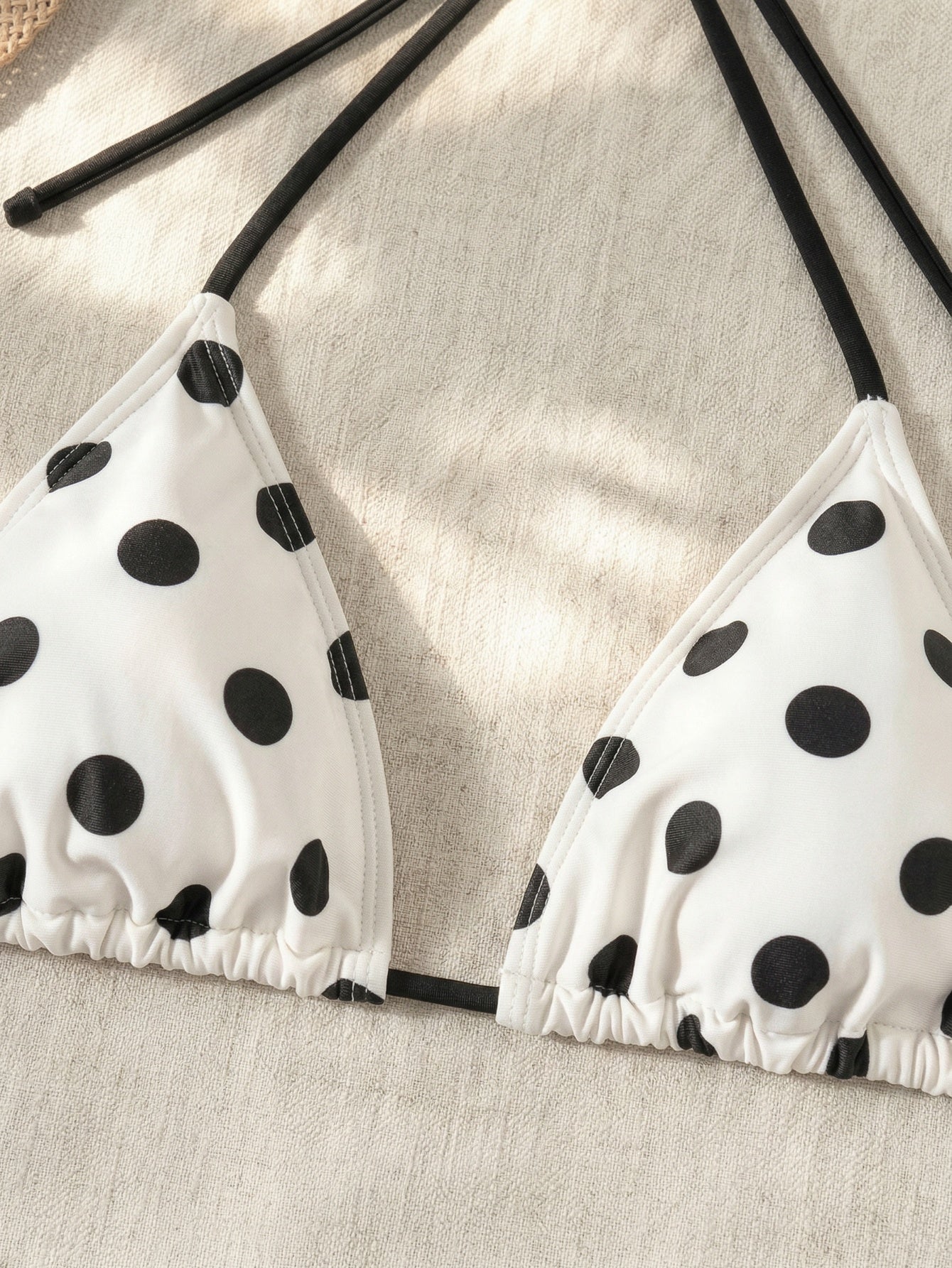 Spaghetti Strap Halter Neck Polka Dot Bikini | Beacheers