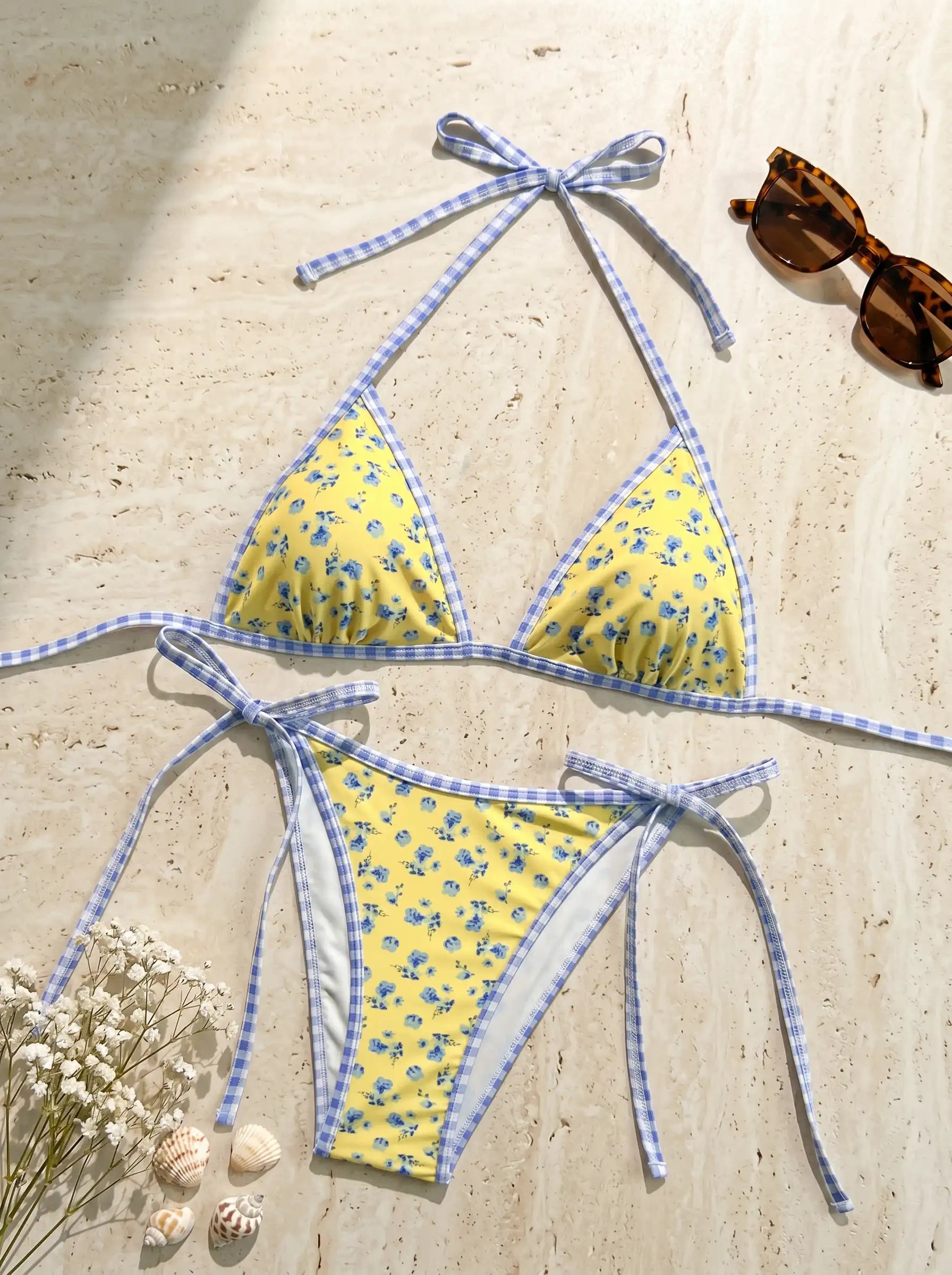yellow-floral-adjustable-strap-high-cut-sides-bikini-swimwear-set– Beacheers