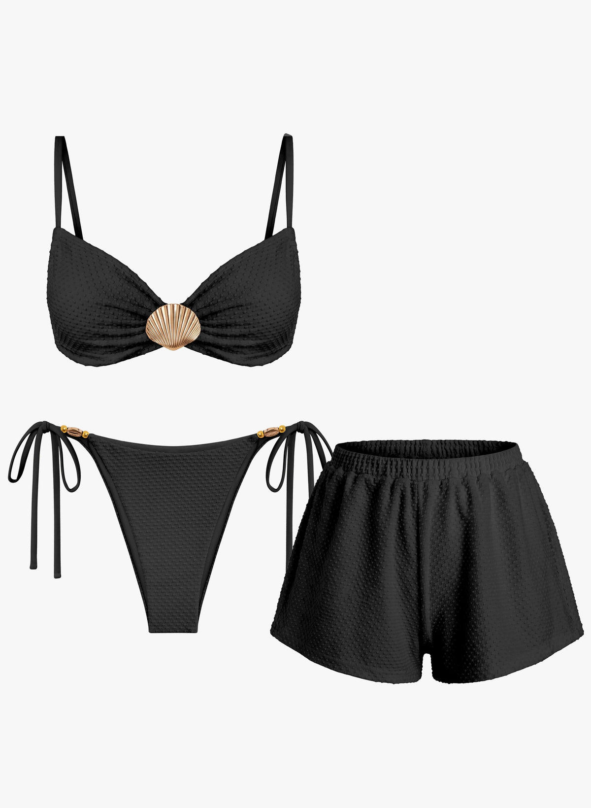 Shell Textured 3 Piece Set