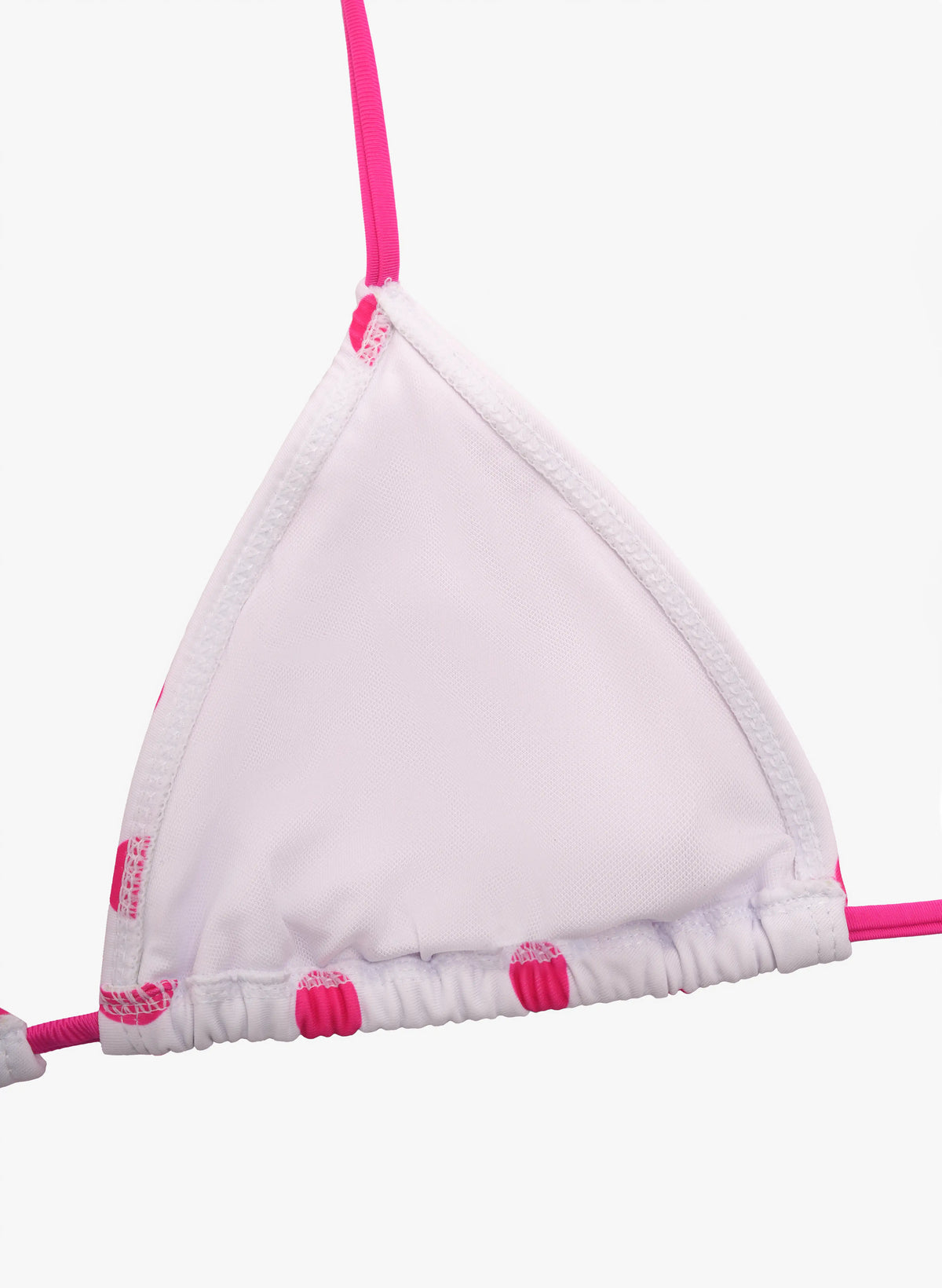 Capri White Polka Dot Tie Side Triangle Bikini Set